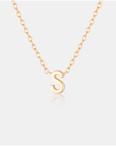 The Silver Collective - Children's A-Z Letter Necklace - S