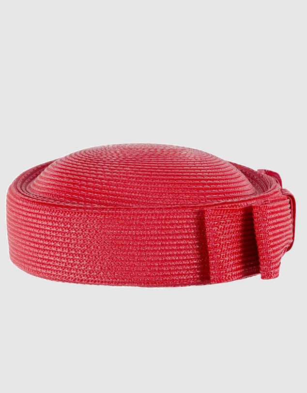Max Alexander - Red Braid Pillbox Hat