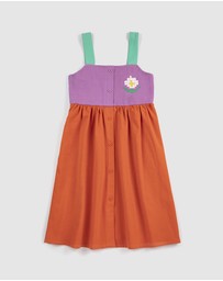 Bobo Choses - Pixel Daisy Colour Block Woven Dress - Babies-Teens