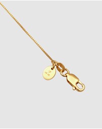 Elli Jewelry - Necklace Emerald Rectangle 925 Sterling Silver Gold-Plated