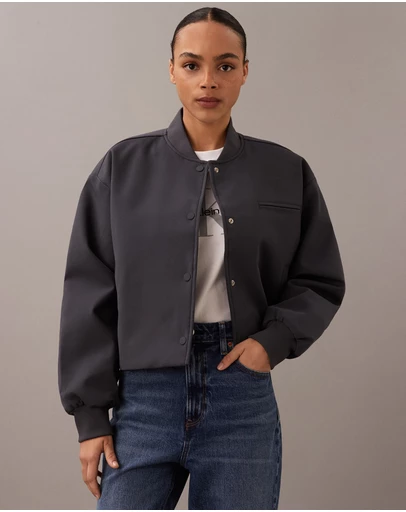 Calvin Klein Jeans - Cropped Bomber Jacket