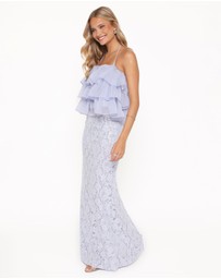Petal & Pup - Jennings Lace Maxi Skirt - Blue Sequin