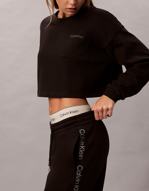 Calvin Klein - Cotton Logo LS Crop Top