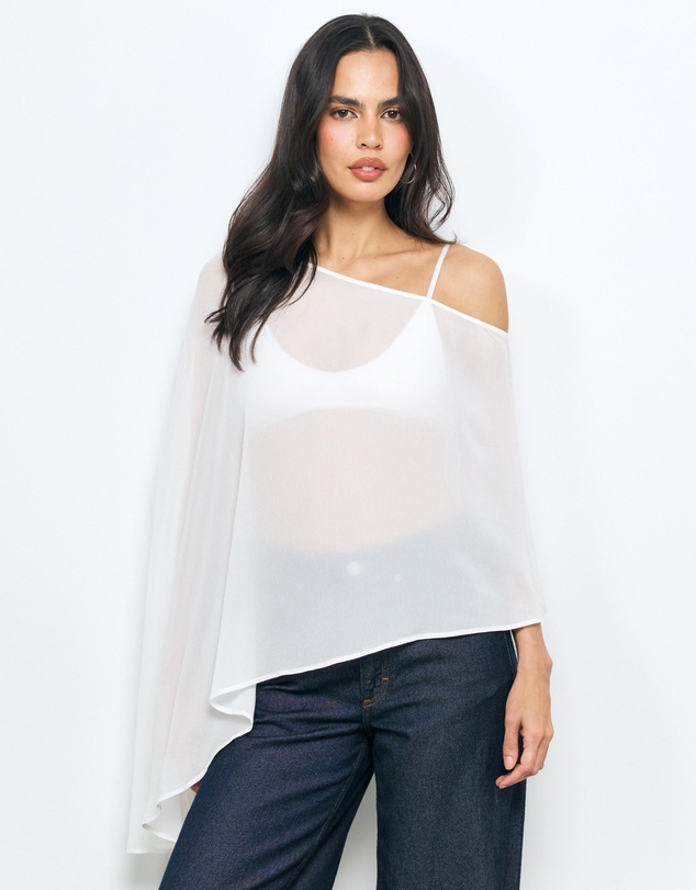 AERE - Mila One Shoulder Asymmetric Blouse