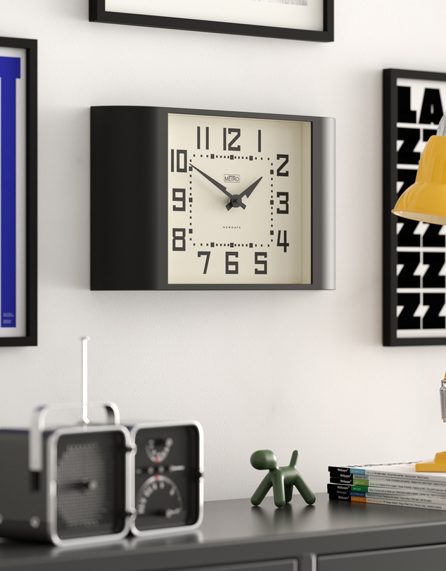 Newgate - Newgate Metro Wall Clock-Black