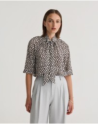 Oxford - Simone Tie Neck Shirt