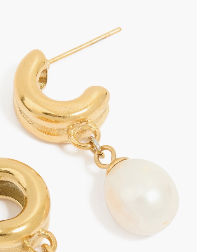 Lovisa - Waterproof Gold Plated Stainless Steel Pearl Chunky Drop Earrings