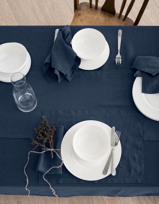 Linen House - Nimes Pure Linen 4 Piece Napkin Set