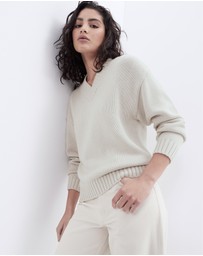 UNISON - Chunky V Neck Knit