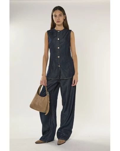 Glamorous - Denim Sleeveless Blouse