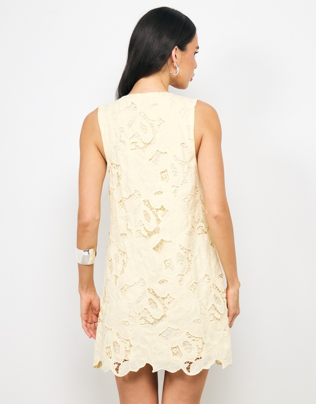 AERE - Evania Lace Shift Mini Dress