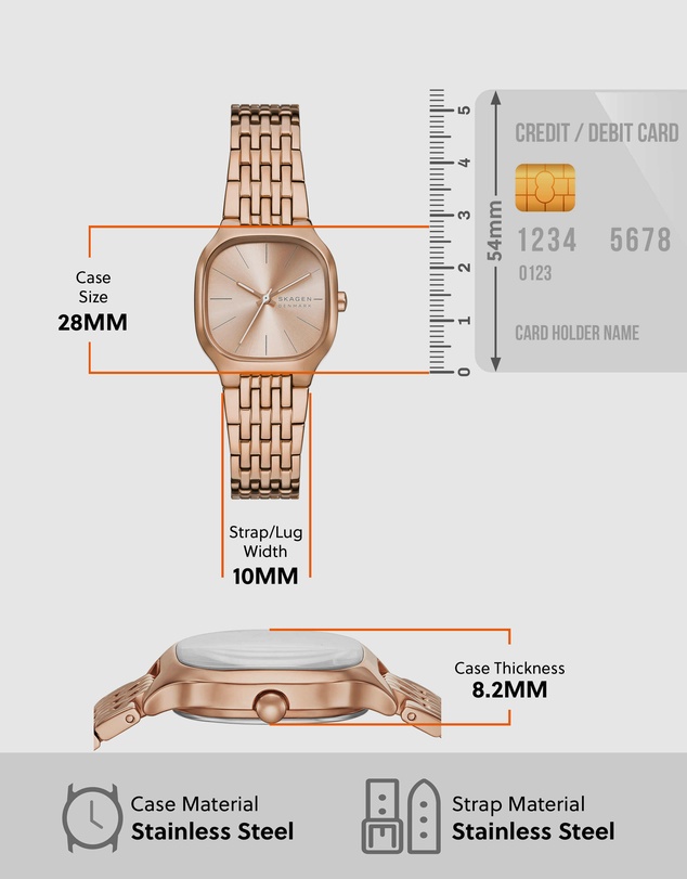Skagen - Mellem Lille Rose Gold Tone Tone Analogue Watch