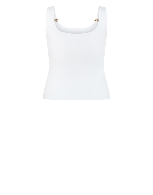 City Chic - Plus size Arami Strap Detail Top - ivory