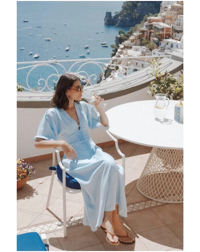 Petal & Pup - Liberty Midi Dress - Light Blue