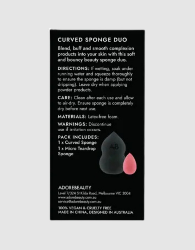 Adore Beauty - Curved Sponge Duo LIMITED EDITION