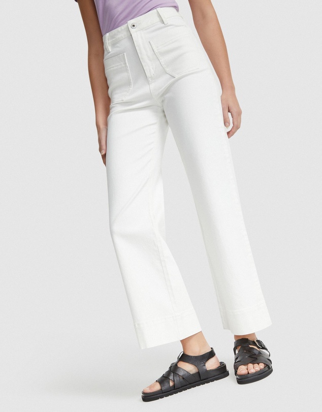 Oxford - Alexa Patch Pocket Wide Leg Jeans