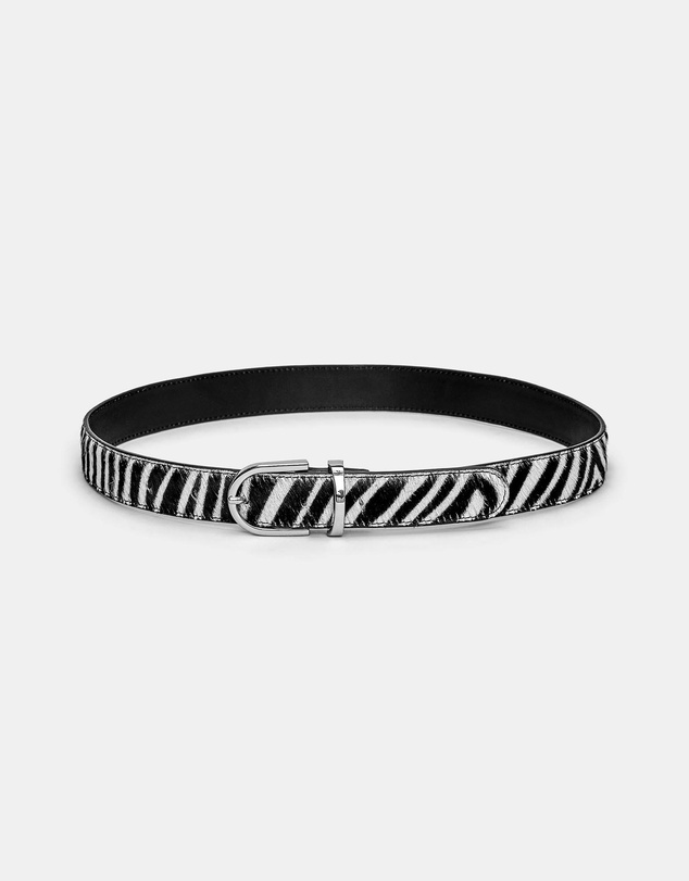 ARKET - Zebra-Print Leather Belt