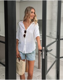 Esther & Co - Fraise Top - White