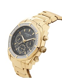 Michael Hill - Men's Solar Chronograph Watch with 0.50 Carat TW of Diamonds in Gold Tone Stainless Steel