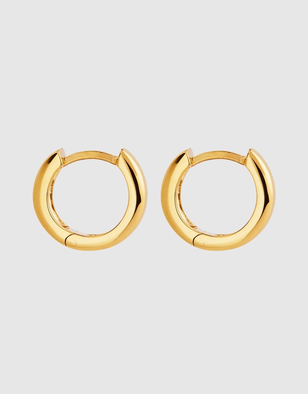 Najo - Carrousel Yellow Gold Huggie Earrings