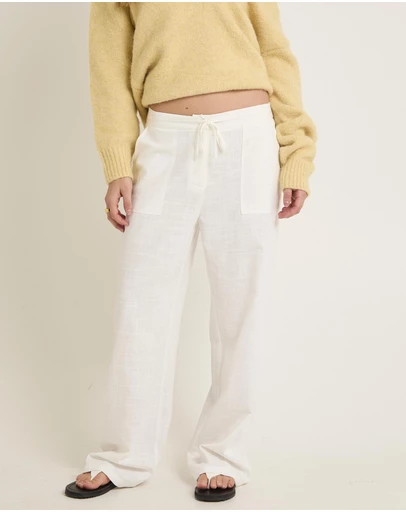Subtitled - Lenny Linen Patch Pocket Pants