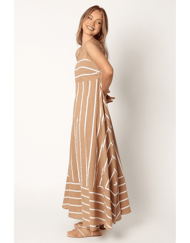 Petal & Pup - Brea Maxi Dress - Tan Stripe