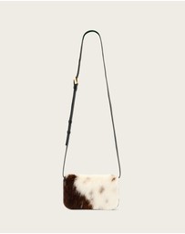 AllSaints - Maeve Cow Print Wallet Crossbody Bag