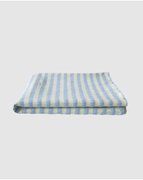 Mosey Me - Butter Blue Seersucker Square Tablecloth