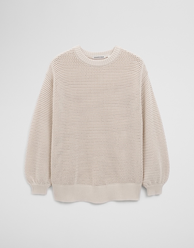 Country Road - Longsleeve Relaxed Crochet Knit