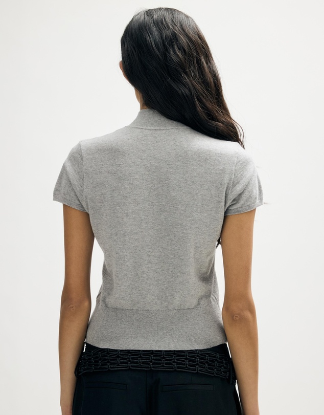 Minima Esenciales - Zoa Cotton Cashmere Funnel Neck Knit Top