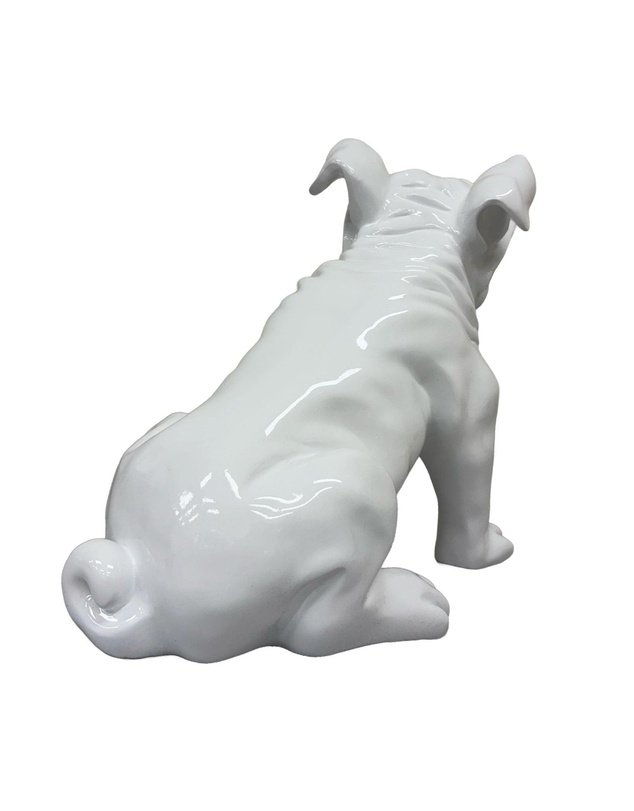 Urban Attitude - Urban Attitude Bulldog Statue - Gloss White