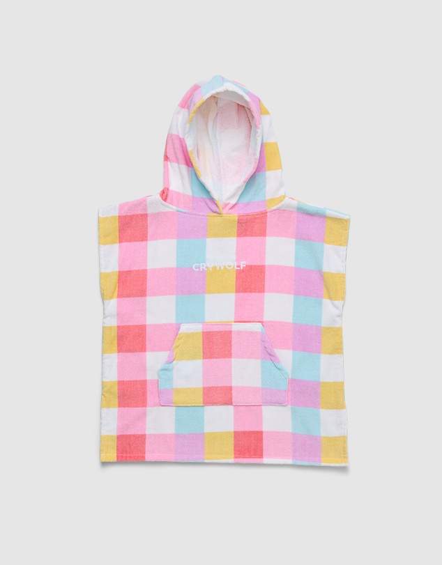 Crywolf - HOODED TOWEL Pop Gingham