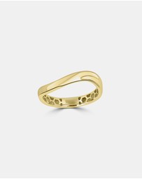 Zoe Olivia - 9K Gold Curved Ring