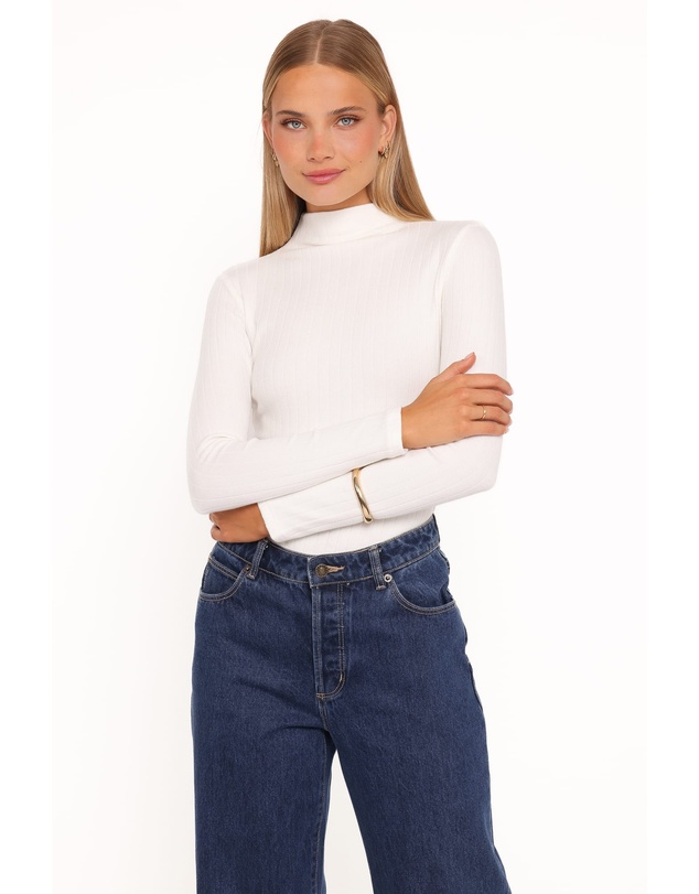 Petal & Pup - Andromeda Ribbed Knit Top - Ivory