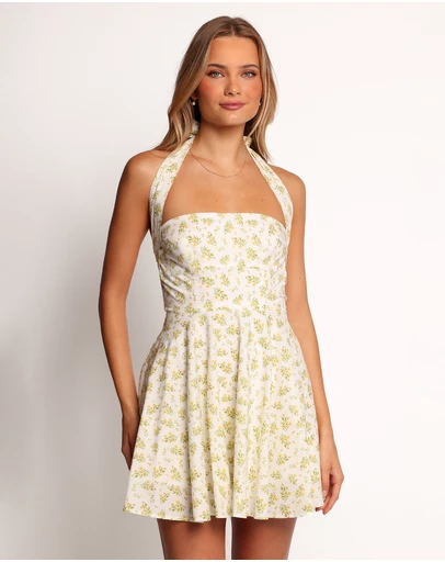 Petal & Pup - Thornton Mini Dress - Yellow Floral