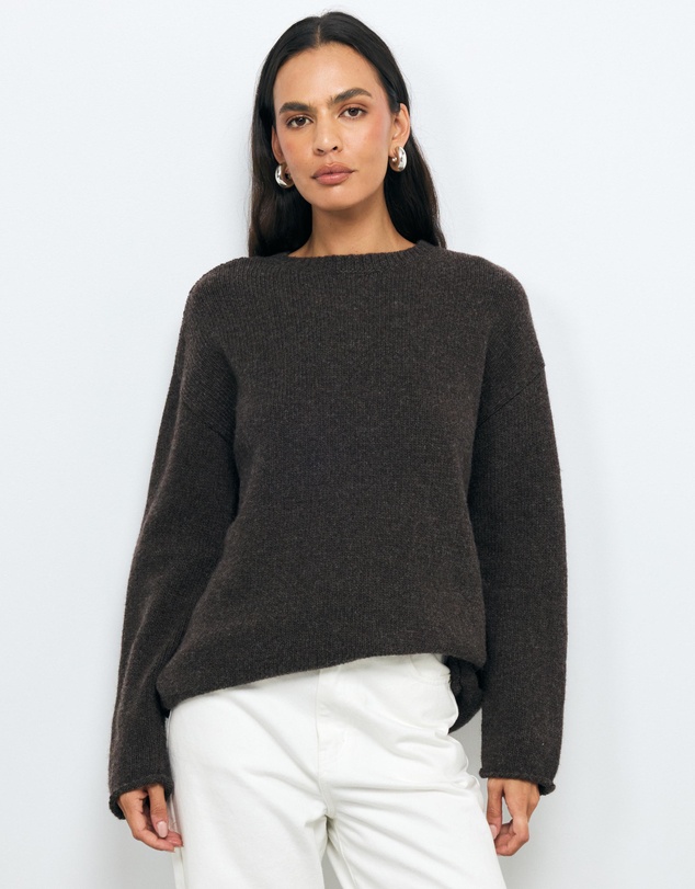 AERE - Renia Wool Boat Neck Jumper