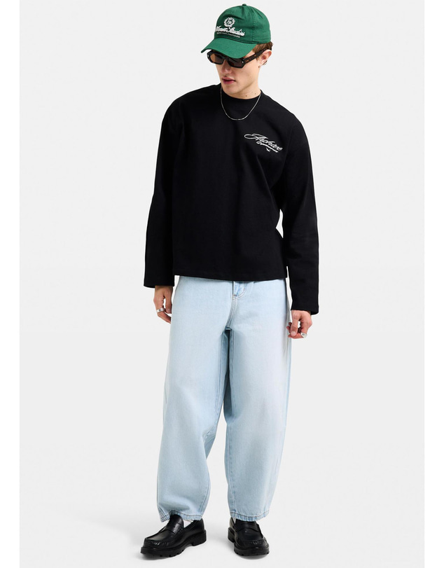 Black Noise White Rain - Disrupt Baggy Denim Jeans