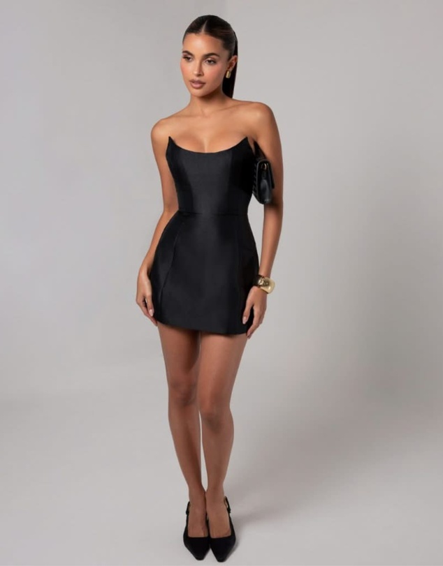 Heiress Beverly Hills - Strapless Sheen Corset Mini Dress