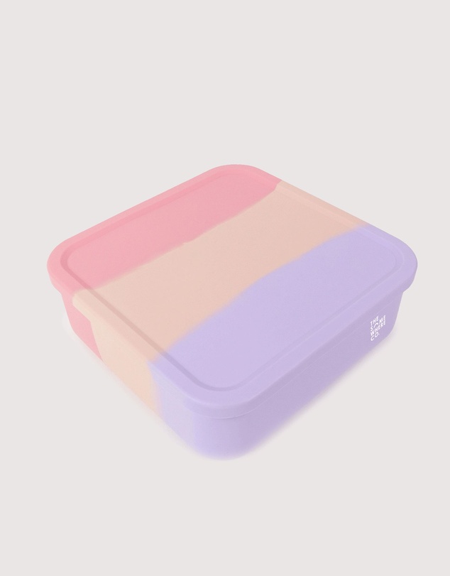The Somewhere Co - Cotton Candy Large Square Silicone Bento Lunch Box