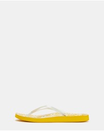 Vionic - Noosa Print Toe Post Sandal - Yellow