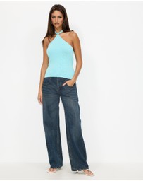Dazie - Rosalie Halter Knit Top