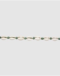 Kuzzoi - ICONIC EXCLUSIVE - Necklace Men Nylon Shell White 925 Sterling Silver