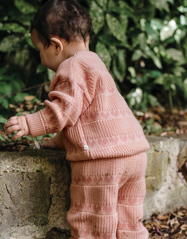 Kynd Baby - Knit Jumper in Pink Heart