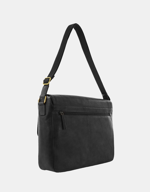 Pierre Cardin - Pierre Cardin Men's Leather Messenger Bag