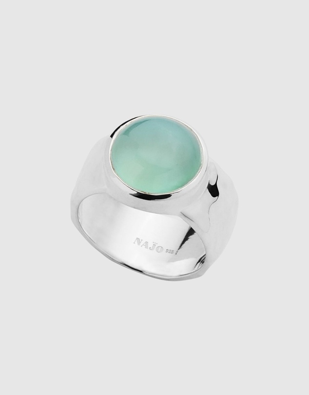 Najo - Chroma Silver Aqua Chalcedony Ring