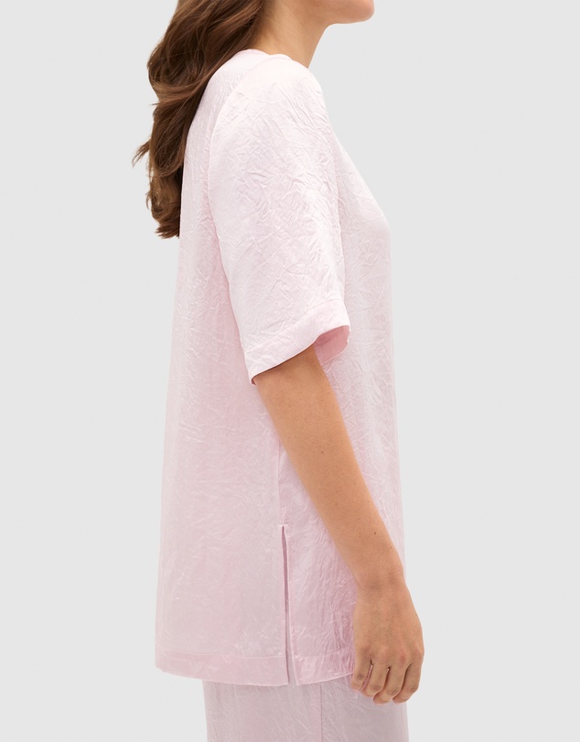Seed Heritage - Crinkled Satin Longline Tee