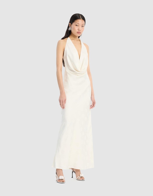 ROTATE - Satin Halterneck Dress