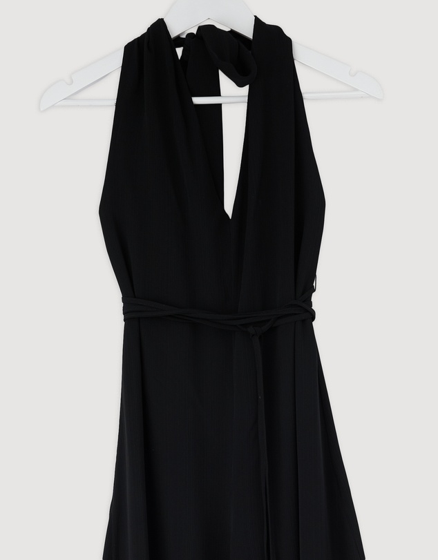 Revibe - Repaired Shona Joy Iliad Halter Neck Open Back Jumpsuit - AU 8