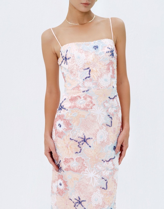 JUSTIN TONG - Jessica Beaded Midi Dress