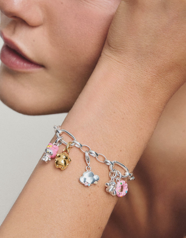 THOMAS SABO - Silver-Plated Rain Cloud Charm with Colourful Stones